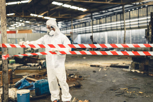 Professional Biohazard Cleanup technician working in Stacy, MN